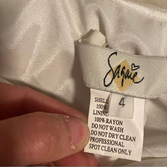 Sagaie Paris Women’s Vintage Sequined Silk Evening Mini Dress Size 4 ($400) - Picture 4 of 15